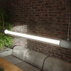 Lampa wisząca VALO czarne 150x8x105cm nowoczesna T8 do salonu - Miniaturka zdjęcia nr 6