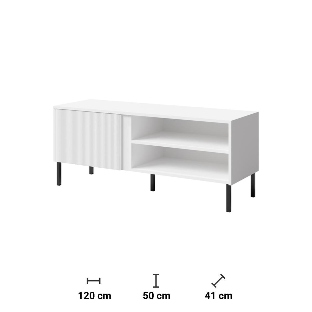 Szafka rtv Mia 120 cm do salonu biały nr. 2