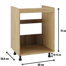 Korpus szafka kuchenna pod zlew 60x82x50,8 cm z akcesoriami dąb kamienny - Miniaturka zdjęcia nr 2