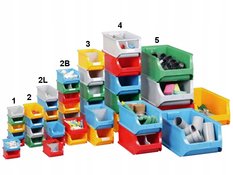 POJEMNIK MAGAZYNOWY SZARY - 235x150x125mm REGAŁ - Miniaturka zdjęcia nr 3