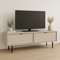 Szafka stojąca RTV AURA 140x33x30 cm na nóżkach do salonu kaszmir obrazek