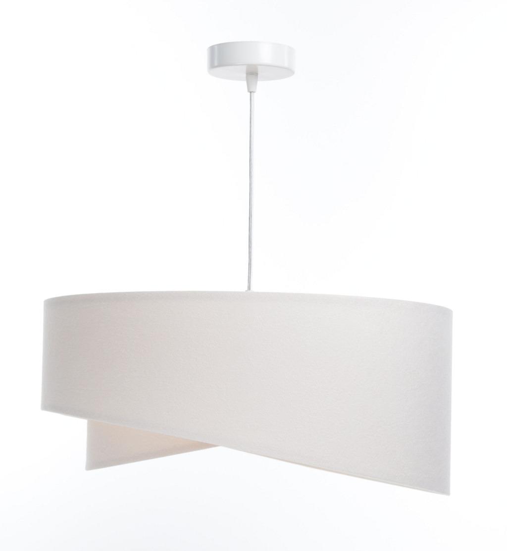 Lampa 45 cm do sypialni salonu wisząca asymetryczna biało-złota kremowy nr. 2