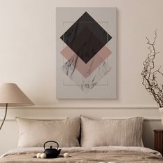 Obraz Na Płótnie Abstrakcja Pastele Marmur Styl Glamour Kwadraty 80x120cm - Miniaturka zdjęcia nr 5