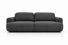 Kanapa z funkcją spania ITALY 250x100x82 cm FLOW 25  trzyosobowa sofa rozkładana tkanina antracyt - Miniaturka zdjęcia nr 3
