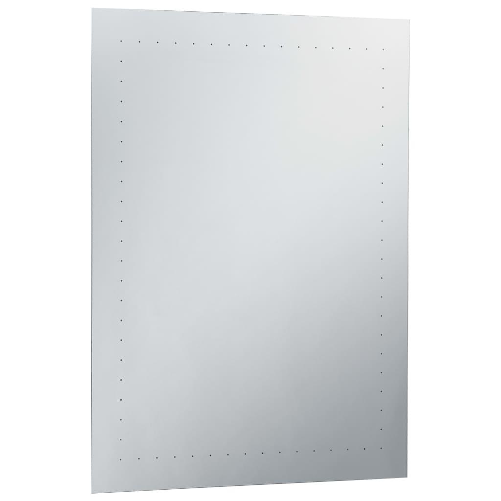  Lustro 60x80 cm do sypialni łazienki ścienne z LED aluminium szklane srebrny nr. 1