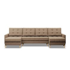 Narożnik ELMA 294x88x140 cm w kształcie U z leżankami rozkładany z funkcją spania sofa narożna  pojemniki beżowy - Miniaturka zdjęcia nr 2