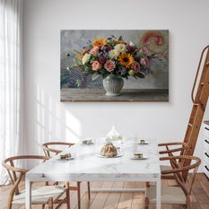 Obraz Na Płótnie Bukiet Kwiatów W Wazonie 100x70 Styl Nowoczesny - Miniaturka zdjęcia nr 4