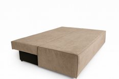 Kanapa 3 osobowa voxi beżowa 188x85x90 cm velvet royal z funkcją spania i pojemnikiem na pościel bez boków, wygodna sofa z materacem T30 - Miniaturka zdjęcia nr 3
