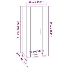 Zestaw szafek RTV 57x34,5x40 cm 5 szt z praktycznymi półkami i drzwiczkami dąb sonoma do salonu - Miniaturka zdjęcia nr 10