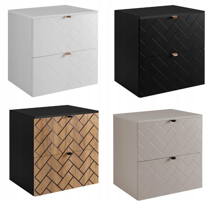 Szafka łazienkowa TREND 80 cm z regałem i blatem biały dąb craft nr. 10