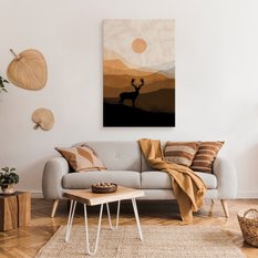 Duży Obraz Do Sypialni Góry Krajobraz Natura Abstra Styl Boho 80x120cm - Miniaturka zdjęcia nr 2