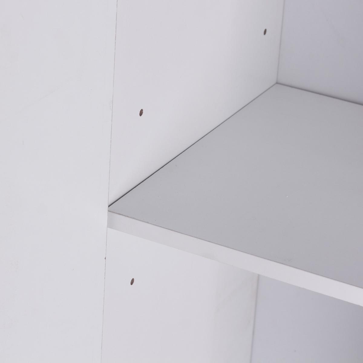 Szafka łazienkowa słupek LUBA I 174×30×30 cm z szafkami i półkami oraz koszem do łazienki biała nr. 8