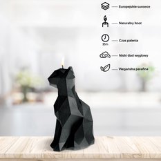 Świeca Cat Low-Poly Black Metallic - Miniaturka zdjęcia nr 2