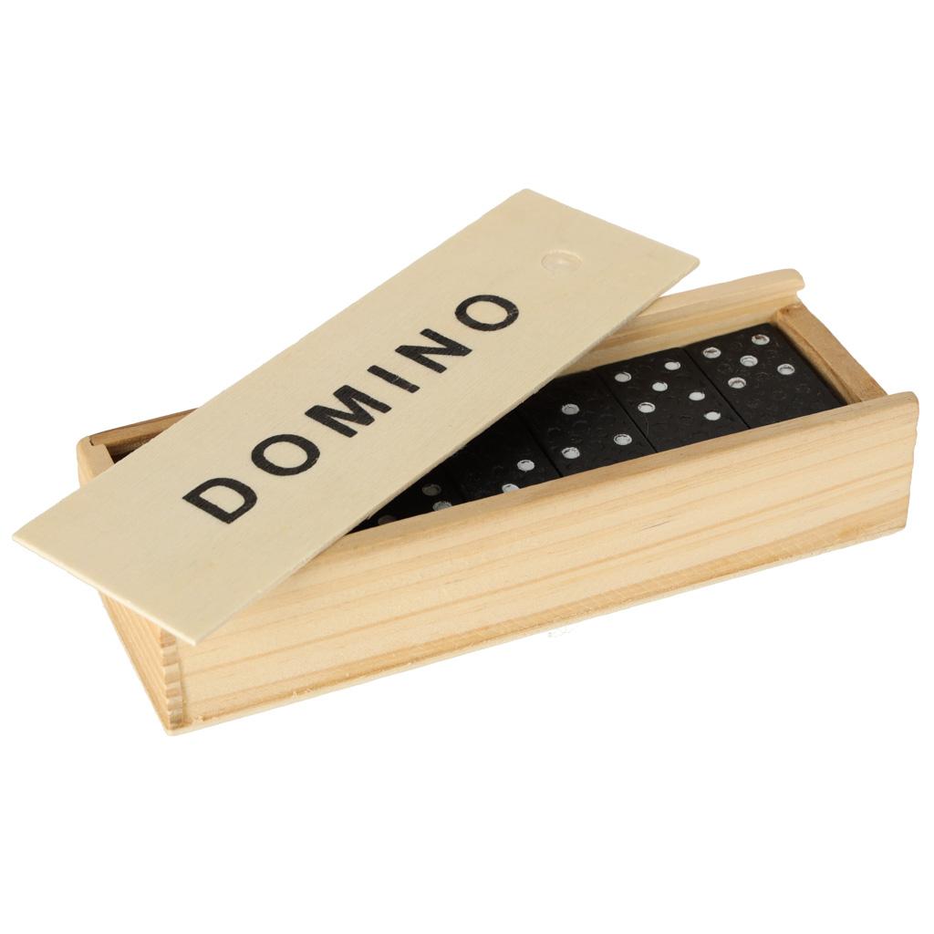 Domino drewniane klocki gra rodzinna + pudełko zabawka dla dziecka nr. 7