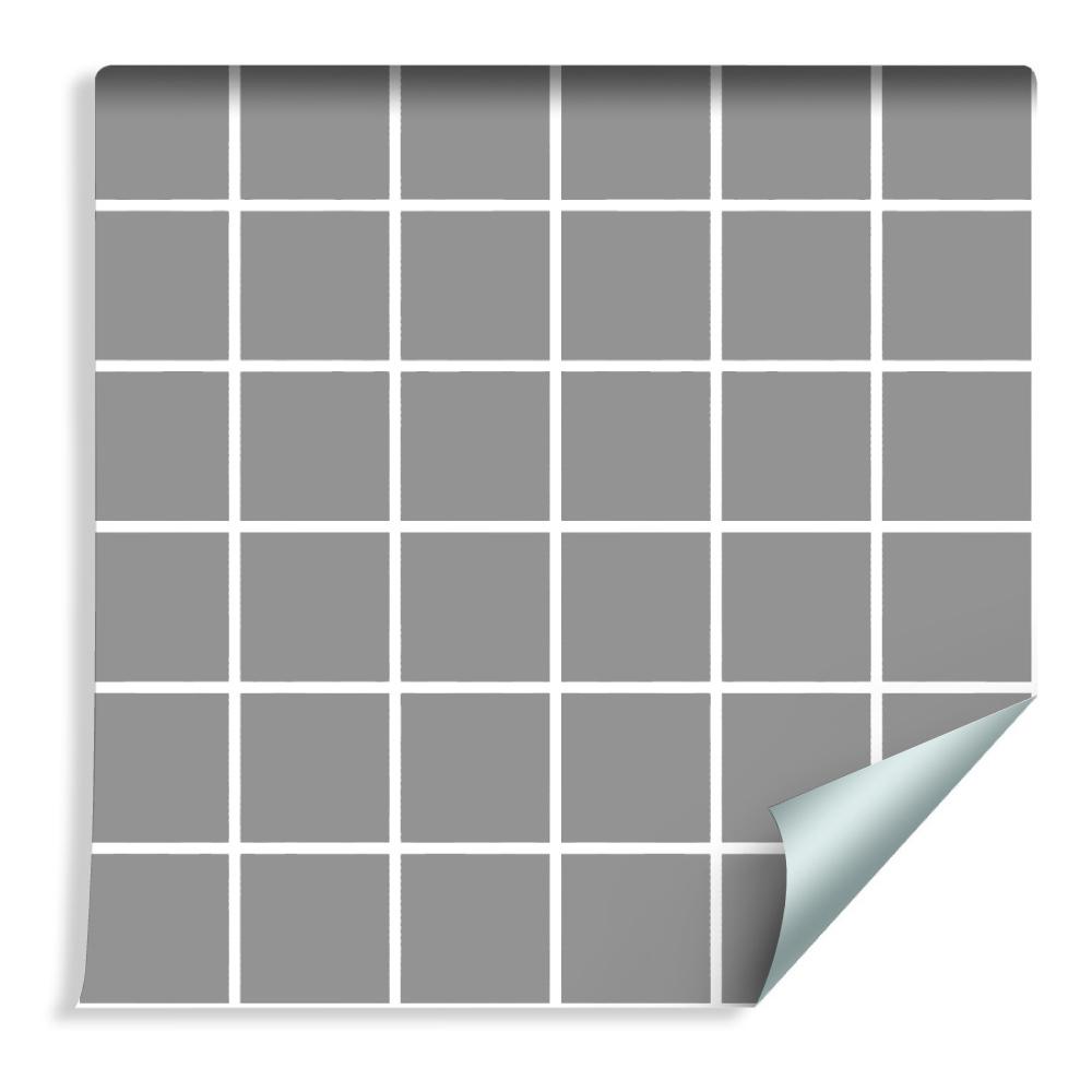 Tapeta Minimalistyczna Szara-Biała KRATA Dekoracja 53x1000  nr. 3