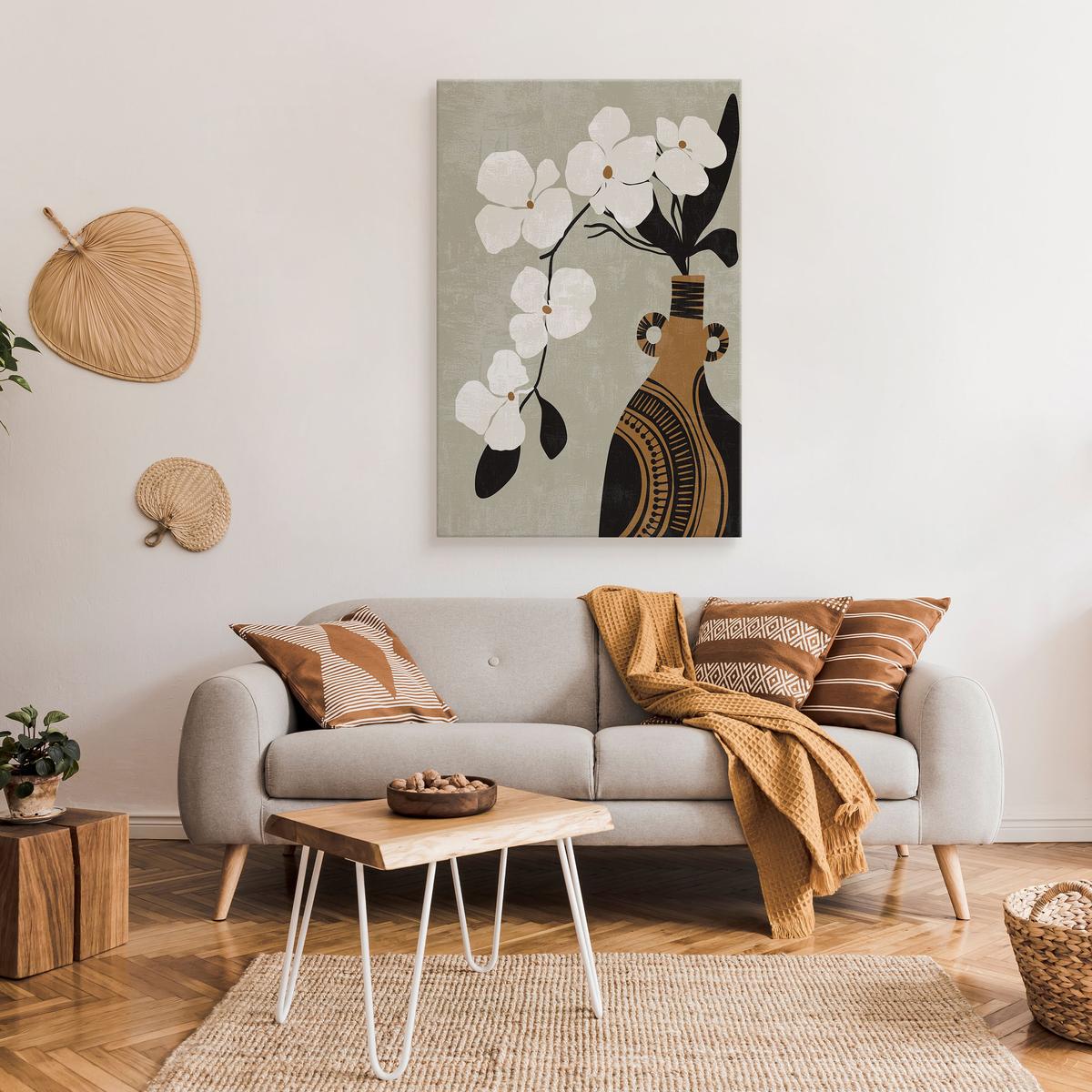 Obraz Do Salonu Orchidea Kwiaty Natura Abstrakcja Styl Boho 80x120cm nr. 3