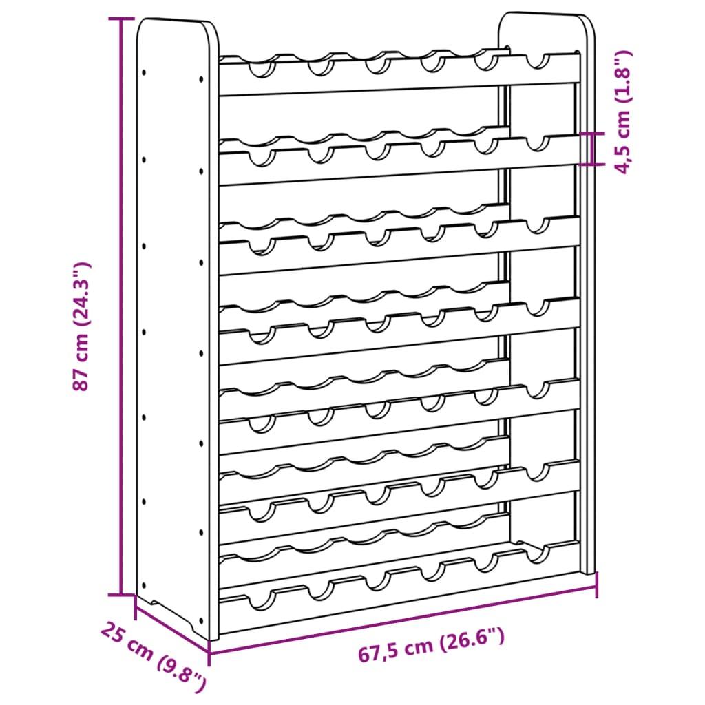  Stojak na wino 67,5x25x87 cm lite drewno sosnowe 42 butelki do salonu nr. 9