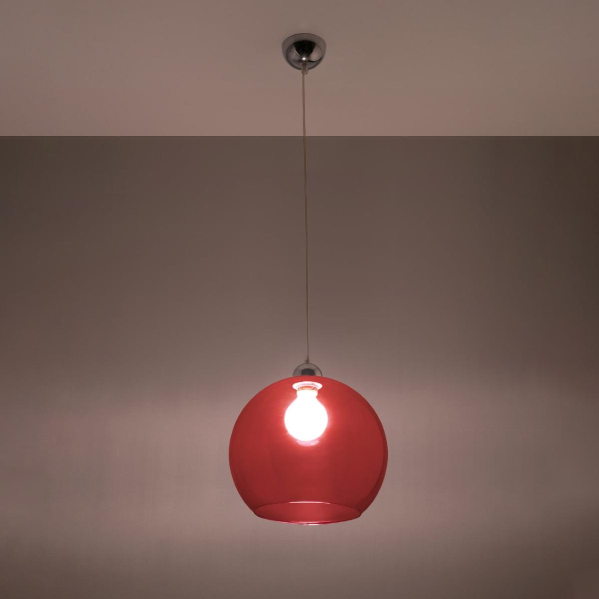 Lampa wisząca BALL czerwona 120x30x30cm nowoczesna E27 do salonu nr. 3