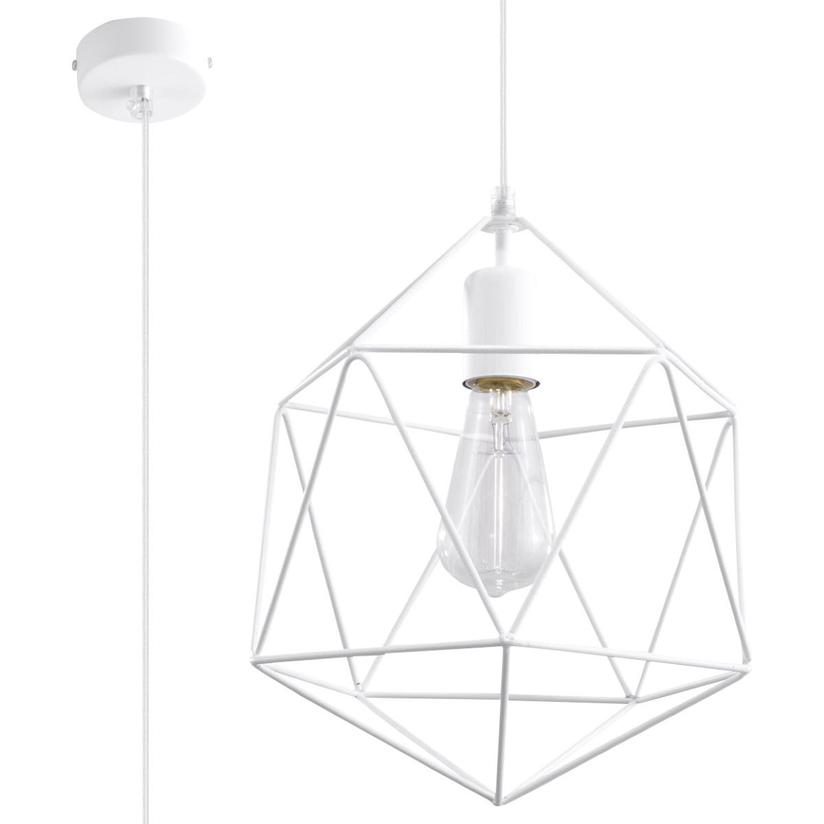 Lampa wisząca GASPARE biała 132x30x30cm nowoczesna E27 do salonu