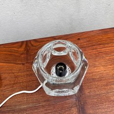 Nieduża ciężka szklana lampa nocna/biurkowa, Peill & Putzler, Niemcy, lata 70. - Miniaturka zdjęcia nr 3