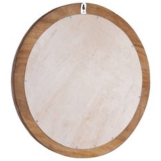  Lustro 60 cm do sypialni łazienki ścienne okrągłe szklane drewno tekowe - Miniaturka zdjęcia nr 4