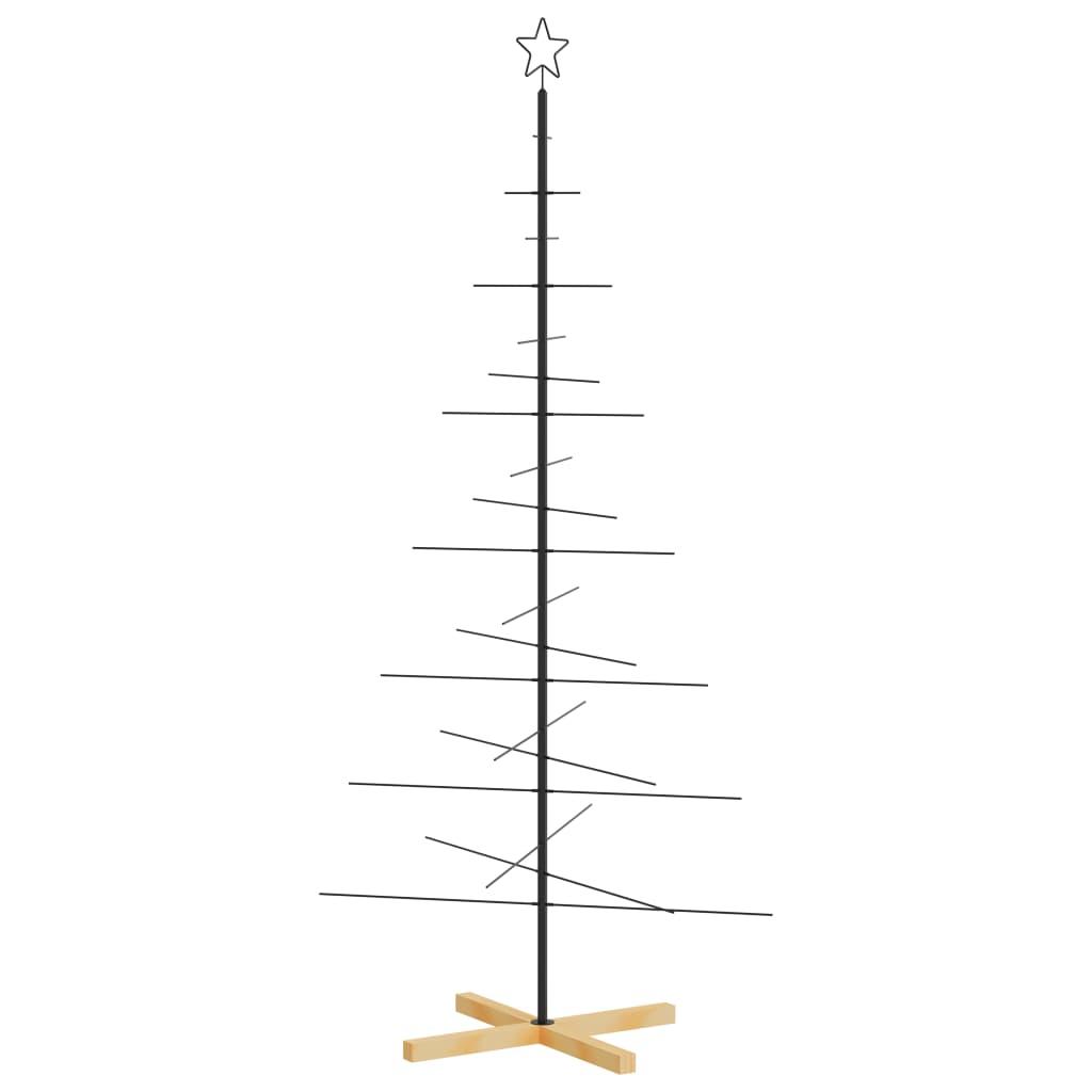  Metalowa choinka z drewnianą podstawą, czarna, 180 cm nr. 5