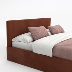 Łóżko tapicerowane do sypialni 180x200x88 cm podwójne z pojemnikiem basic miodowe - Miniaturka zdjęcia nr 12
