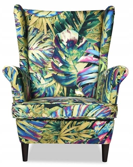 Fotel Uszak z podnóżkiem najmodniejsze liście 2021 nr. 2