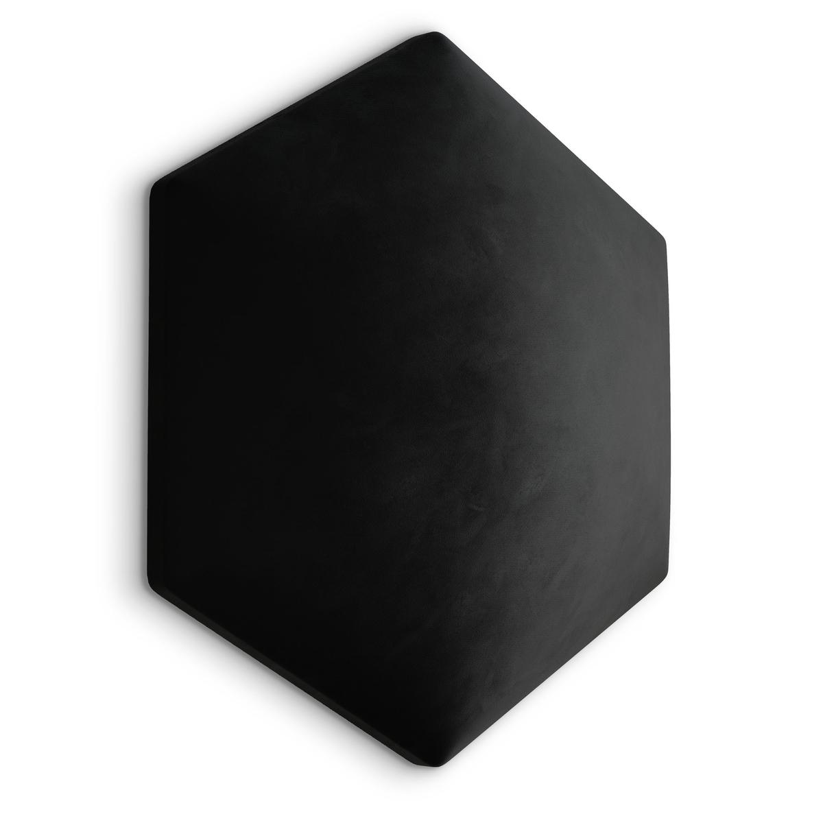 Panele tapicerowane 35x40 hexagon magic velvet czarny