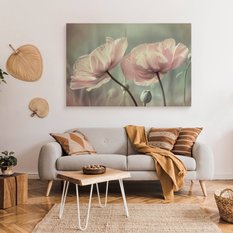 Obraz Na Płótnie Delikatne Kwiaty Pastelowe Tulipany 40x30 Natura - Miniaturka zdjęcia nr 3