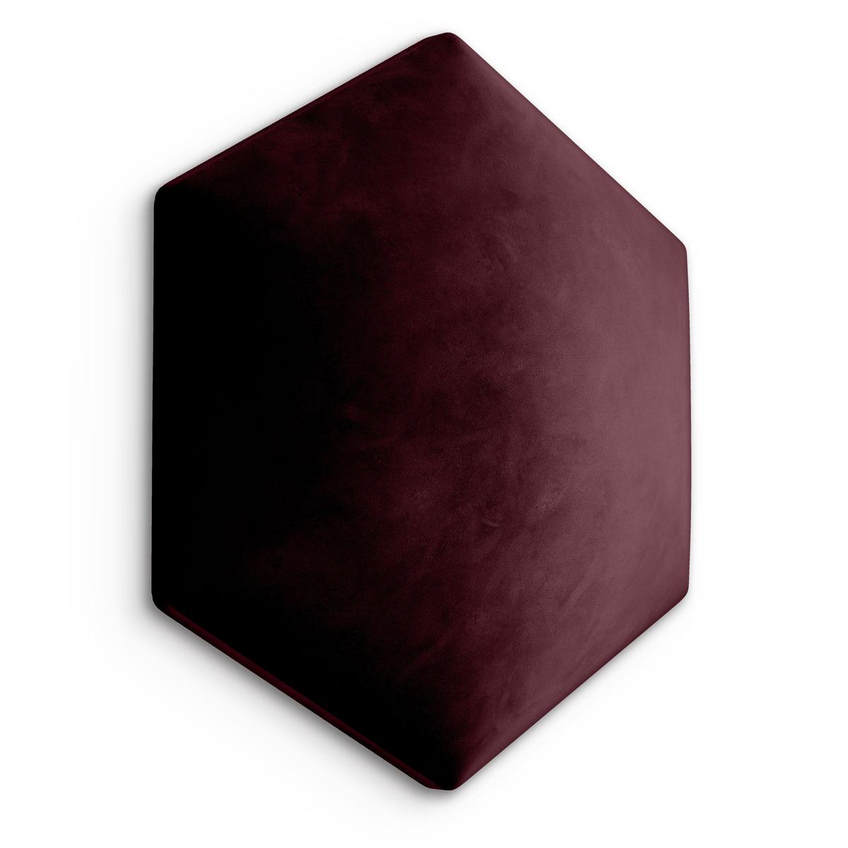 Panele tapicerowane 35x40 cm na ścianę hexagon bordowy 