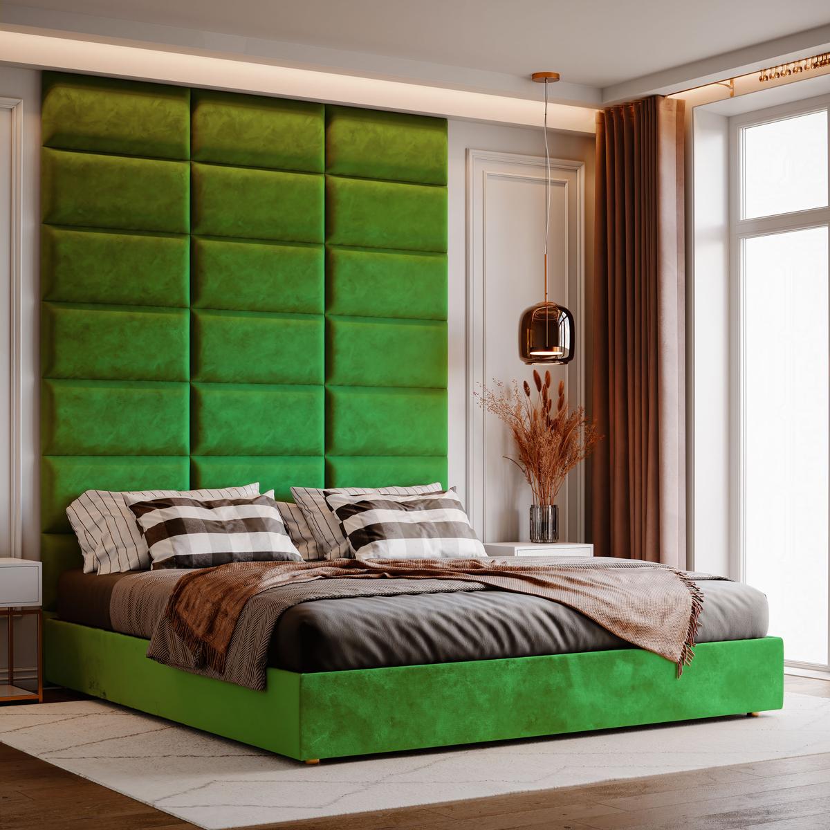  Panele tapicerowane 70x30 cm na ścianę magic velvet zielony nr. 5