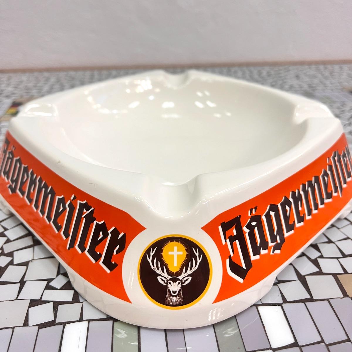 Porcelanowa popielnica reklamowa Jägermeister Goebel Keramik, Niemcy lata 70. nr. 7