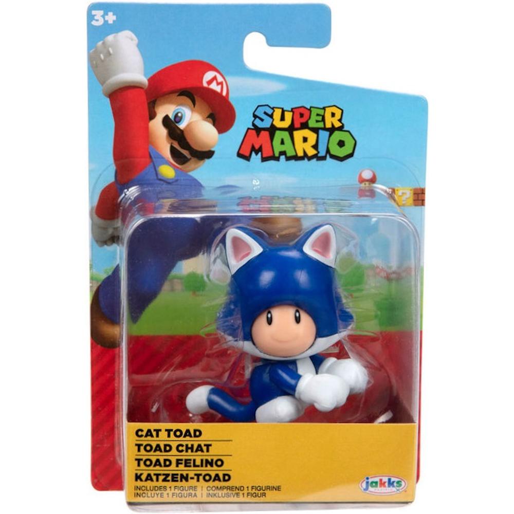 FIGURKA KOT ROPUCH CAT TOAD 6cm SUPER MARIO JAKKS ORYGINALNA RUCHOMA 