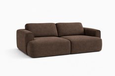 Kanapa z funkcją spania ITALY 253x110x71 cm FLOW trzyosobowa sofa rozkładana brązowa - Miniaturka zdjęcia nr 2
