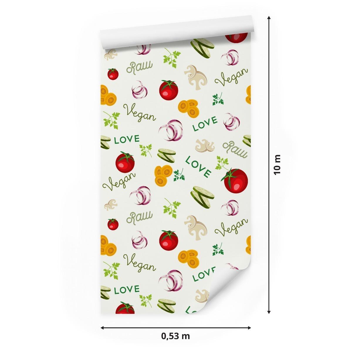 Tapeta do Kuchni VEGAN Kolorowe Warzywa Dekor 3D  nr. 2