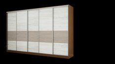 Szafa przesuwna 360x65x244 cm do sypialni Lamele - Miniaturka zdjęcia nr 5