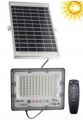 HALOGEN Lampa SOLARNA LED 50W Uliczna Pilot Czujnik ZMIERZCHU 5912 - Miniaturka zdjęcia nr 1