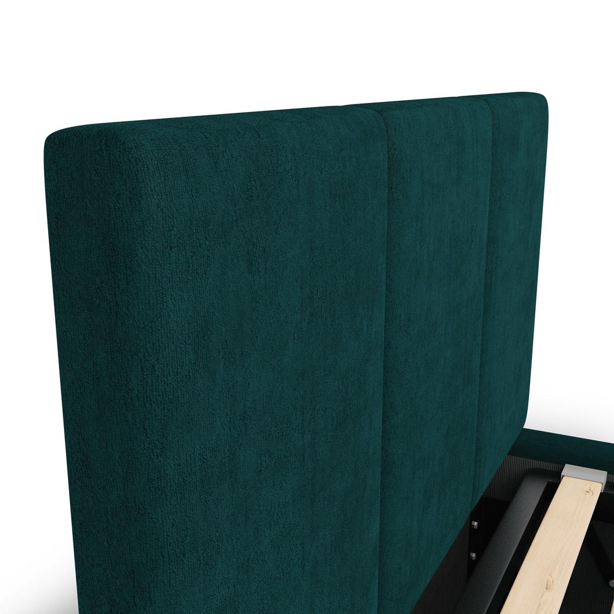 Łóżko Pojedyncze 90x200cm łóżko tapicerowane z pojemnikiem turkusowe do sypialni wezgłowie 100 cm nr. 8