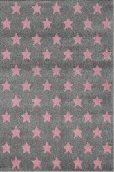 Dywan dziecięcy Star-Field Grey/Pink 160x220 cm do pokoju dziecięcego szary w gwiazdki - Miniaturka zdjęcia nr 2