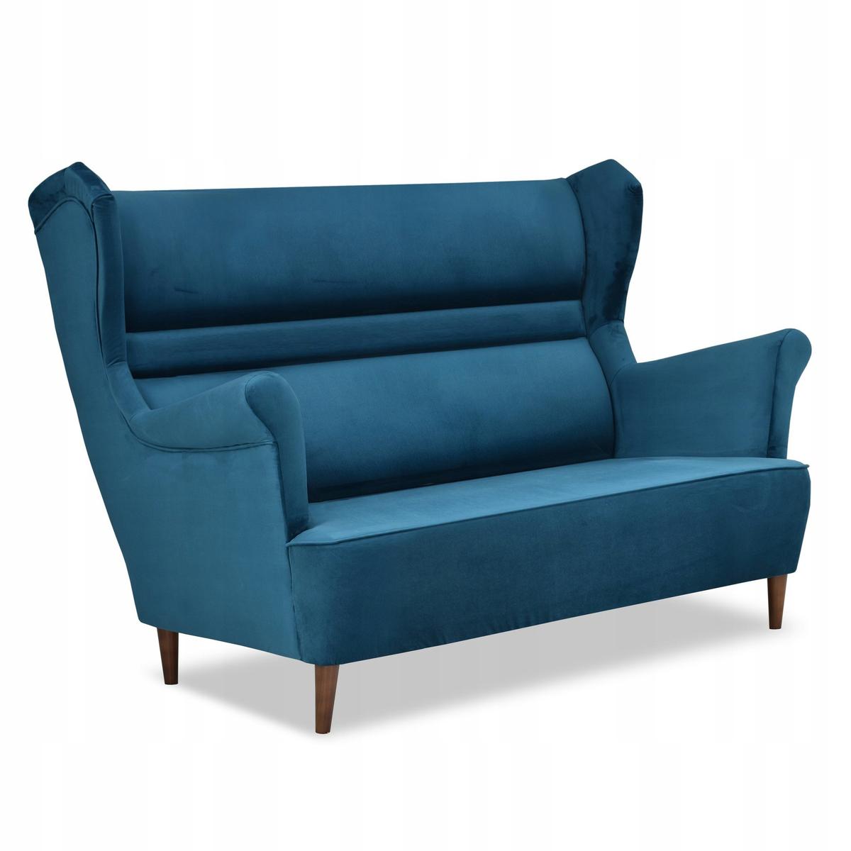 Zestaw wypoczynkowy ZOJA sofa + 2 fotele niebieskie do salonu  nr. 3