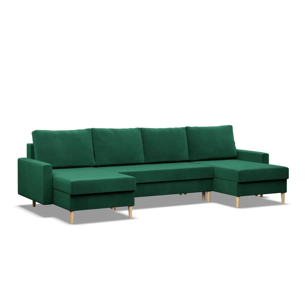 Narożnik BLANK 294x140x88 cm z funkcją spania kształtu do salonu kronos żółty nr. 4