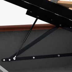 Łóżko tapicerowane 160x200 premium z pojemnikiem do sypialni miodowe wezgłowie 107 cm - Miniaturka zdjęcia nr 15