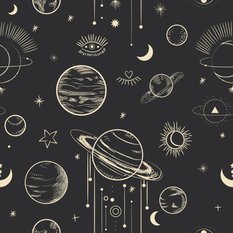Tapeta W Rolce PLANETY Kosmos Gwiazdy Ornamenty  - Miniaturka zdjęcia nr 5