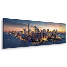 Obraz Na Płótnie Canvas Do Biura MANHATTAN NY Panorama 145x45cm