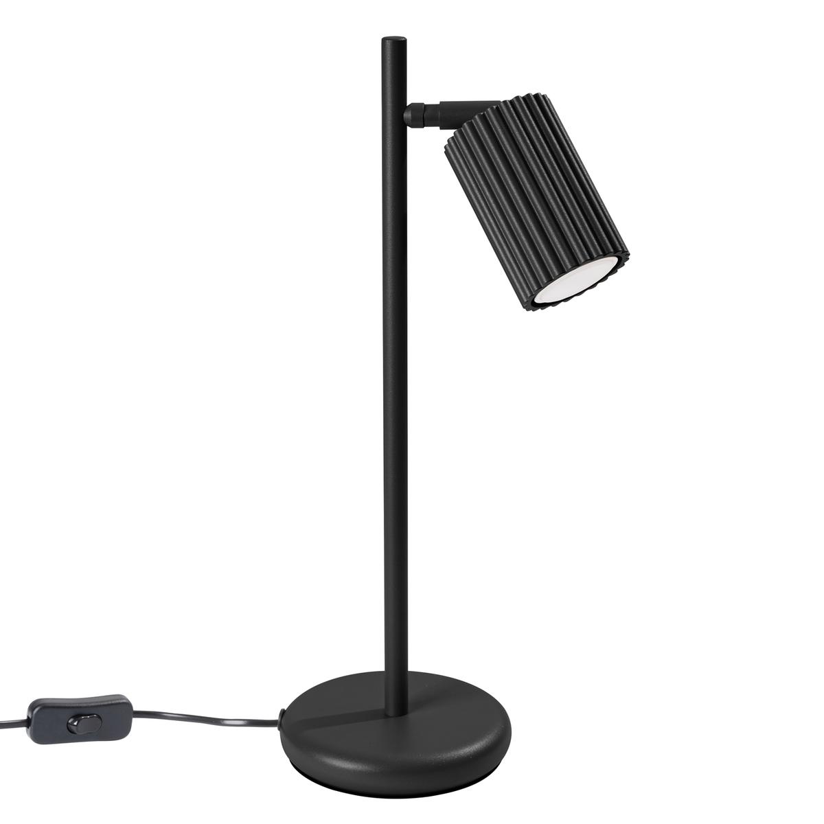 Lampa biurkowa Karbon 43x19.5x14.5cm do sypialni salonu czarna