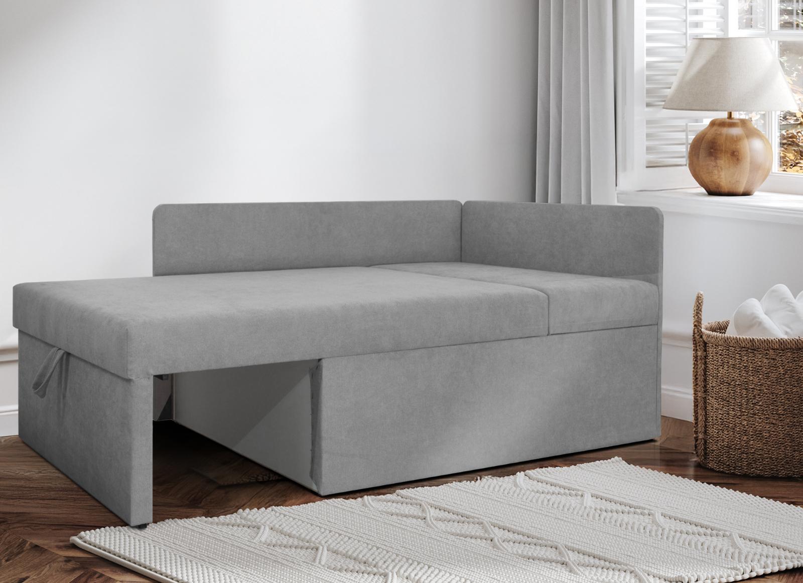 Sofa rozkładana dziecięca Viluś 108x81x78 cm narożnik jednoosobowy do pokoju z funkcją spania i przechowywania dla dzieci szary nr. 2