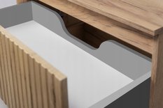 Szafka łazienkowa FLOW 80 cm z umywalką z metalowymi nogami dąb craft - Miniaturka zdjęcia nr 9