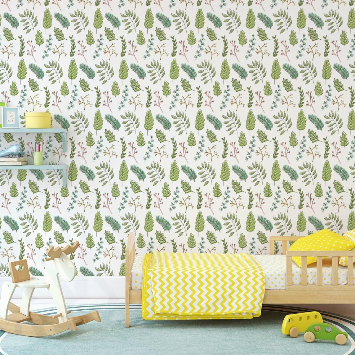 Tapeta Do Pokoju Dziecięcego Zielone LIŚCIE Natura 53x1000  nr. 4