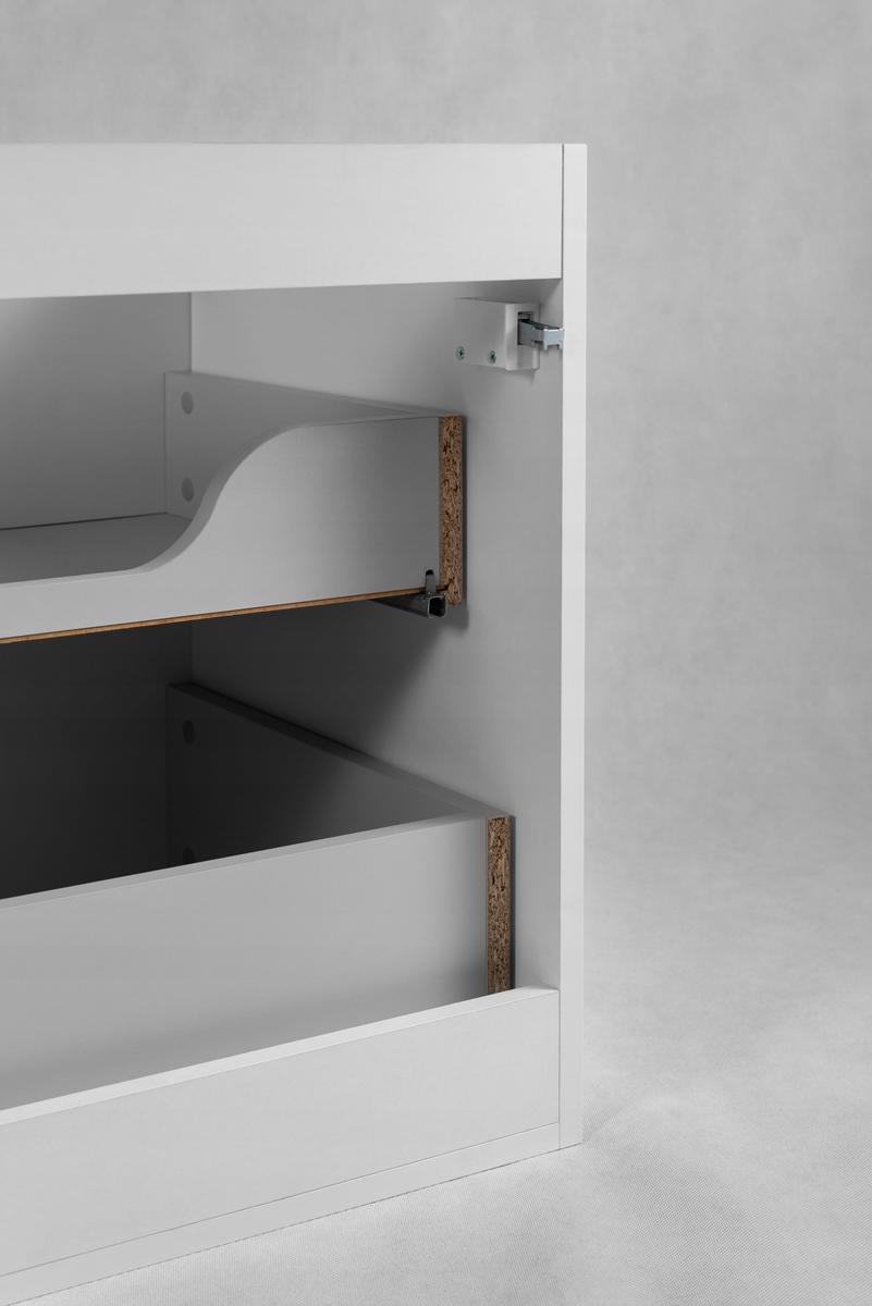 Szafka łazienkowa TREND 80 cm z regałem i blatem biały dąb craft nr. 14
